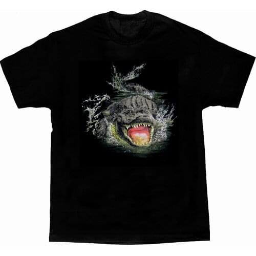 GATOR ENCOUNTER--Alligator Reptiles Swamp Nature Science T-Shirt Summer Cotton Short Sleeve O-Neck Mens T Shirt New S-3XL