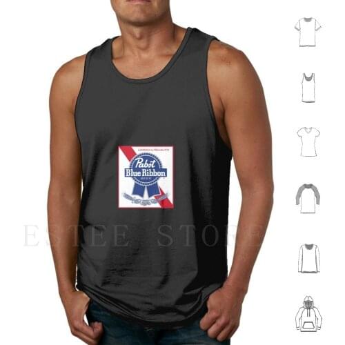Pabst Blue Ribbon Tank Tops Vest Cotton Pabst Blue Ribbon Pabst Blue Ribbon Beer Company Pabst Beer Blue Ribbon Beer Drink