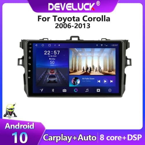 9"Android 10.0 Car Radio for Toyota Corolla E140/150 2006-2013 2Din DSP navigaion Multimedia Video Player Split Screen Head Unit
