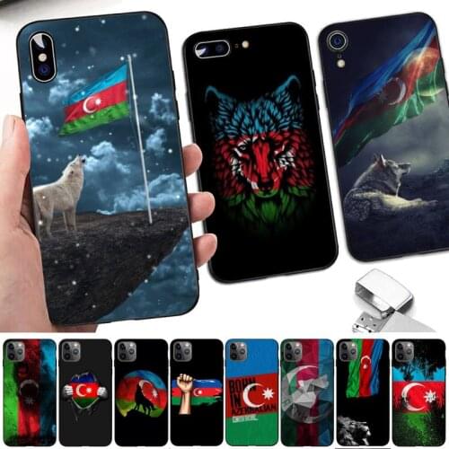 TOPLBPCS Azerbaijan flag Phone Case for iPhone 8 7 6 6S Plus X 5S SE 2020 XR 11 12 pro XS MAX