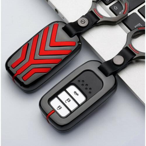 Zinc Alloy Remote Car Key Fob Case Cover For Honda Accord CR-V HR-V Civic Pilot