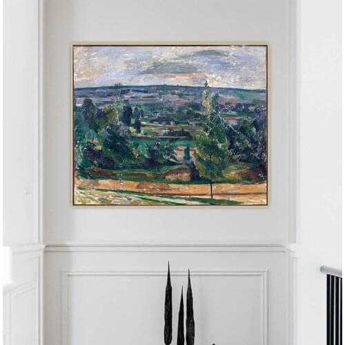 Citon Paul Cezanne《Landscape from Jas de Bouffan》Canvas Art Oil Painting Artwork Picture Wall Background Decorations Home Decor