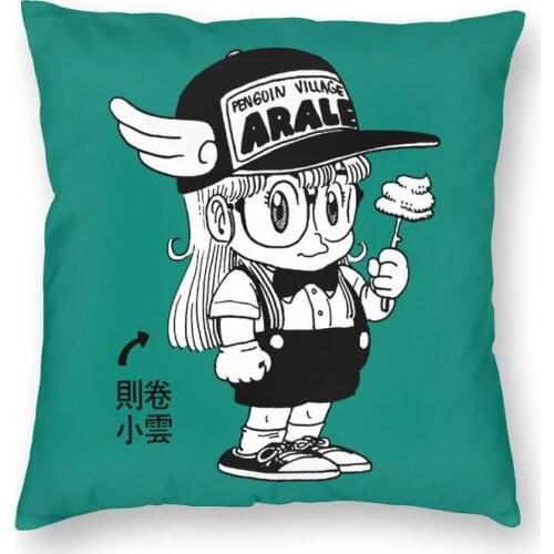 Arale Norimaki Robot Anime Cushion Cover 45x45cm Home Decorative Print Dr Slump Japan Manga Throw Pillow For Living Room