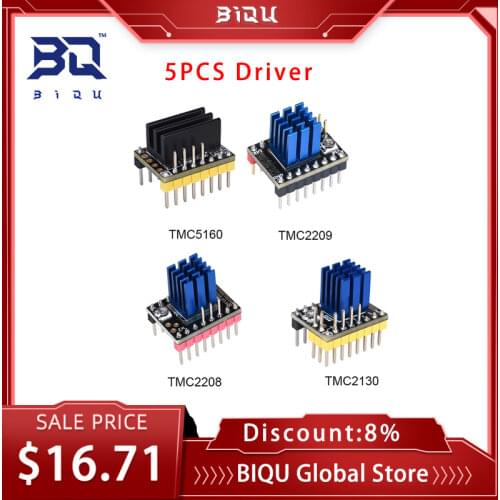 5PCS TMC5160 TMC2209 TMC2130 TMC2208 Stepper Motor Driver StepStick Mute for SKR V1.4 MINI E3 3D Printer Control Board