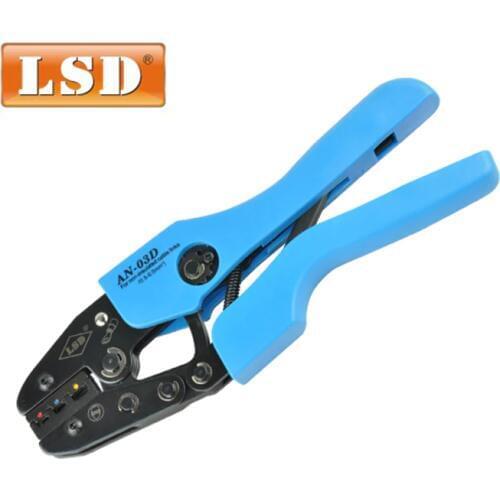 Labor saving Ratchet Crimping Tool / Pliers Crimps Insulated Terminals 0.5-6 sq mm AN-03D