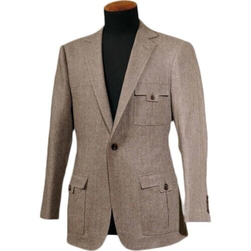 Formal Mens Suit Jacket Cotton Skinny Party Evening Wedding Best Male Top Groomsman WearOutfit 121405