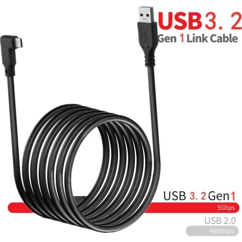 3M/5M For Oculus Quest 2 Link Cable USB 3.2 Gen 1 for Oculus Link Cable Type C Data Transfer Quick Charge Steam VR Accessories