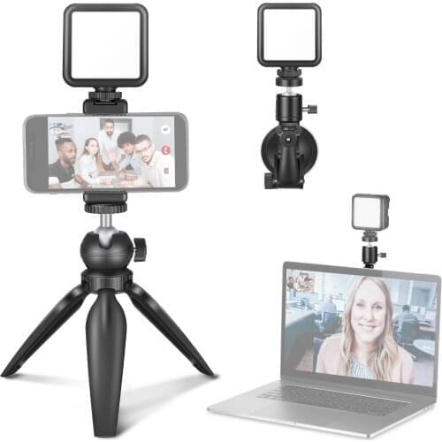 Neewer Video Lighting Kit, Mini Tripod Stand and Phone Holder for Video Conferencing/Remote Working/Zoom Calls/Self Broadcast