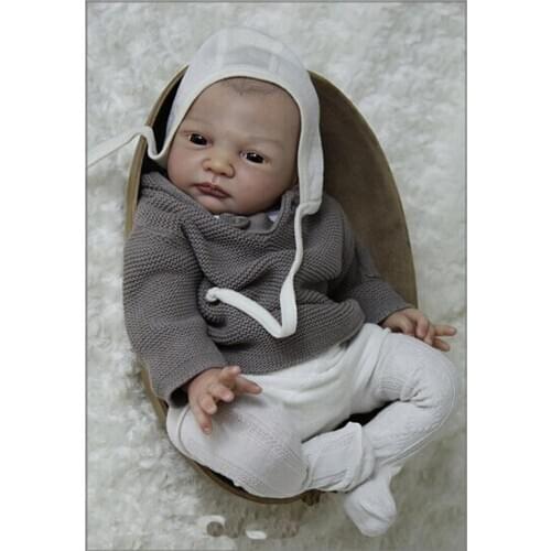 Reborn doll kit DIY 50CM bebe reborn Infant Mould lifelike soft silicone vinyl real gentle touch unpainted doll parts