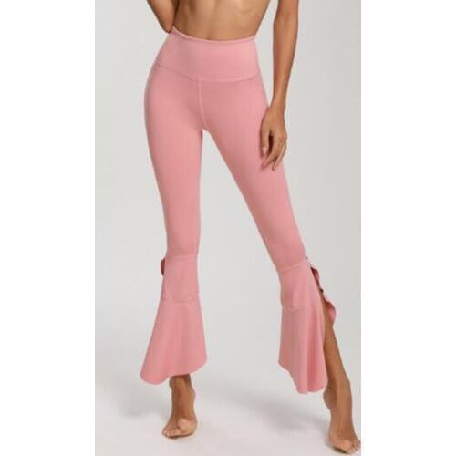 High elastic yoga leggings hip push up flared trousers high waist flare leg pants sports bell bottom pants gym leggings