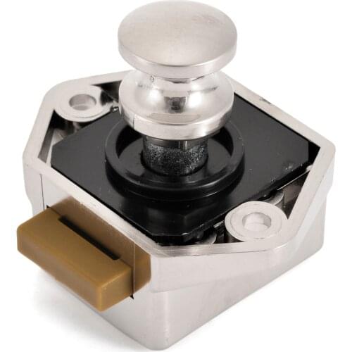 Mini Push Button Catch Lock Drawer Cupboard Door Knob Catch Locks Caravan Motorhome Lock Dia 20mm