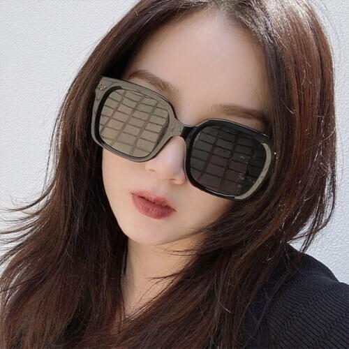 2020 new Nail Square sunglasses hot sell retro black Shades shopping eyewear for women