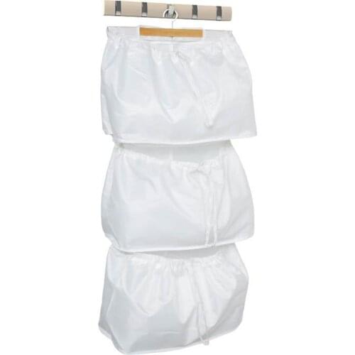 Hanging Laundry Basket Bag Dirty Clothes Detachable Classification Storage Bag Set with Hanger Wall Hanging Storage Bag