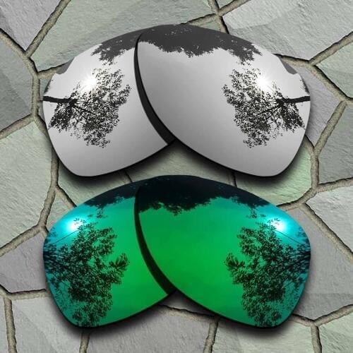 Chrome&Jade Green Sunglasses Polarized Replacement Lenses for Oakley Dispatch 2