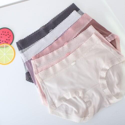 Simple Womens Underwear Large Elastic Bag Close To The Body Corset Lace Breathable Seamless Transparent Panties Of Chiffons