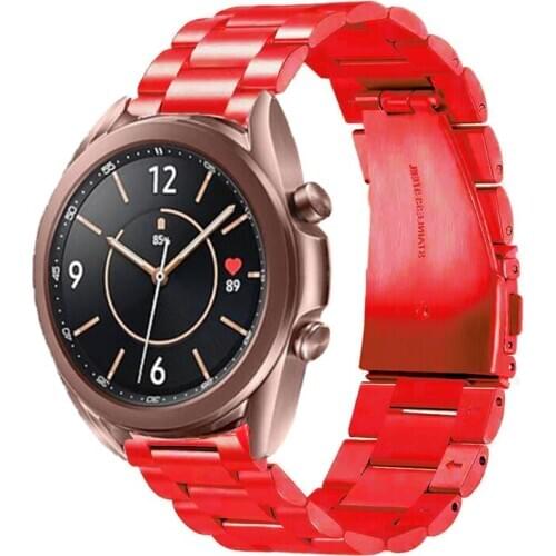 22mm 20mm Band For SAMSUNG Galaxy Watch Active 2 42 46mm galaxy watch 3 45mm 41mm Stainless Steel For Amazfit Bip GTR 2 straps