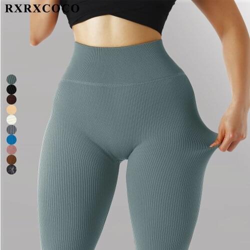 RXRXCOCO Push Up Seamless Leggings For Fitness High Waist Workout Tights Sport Women Booty Scrunch Sexy Tights Yoga Pants