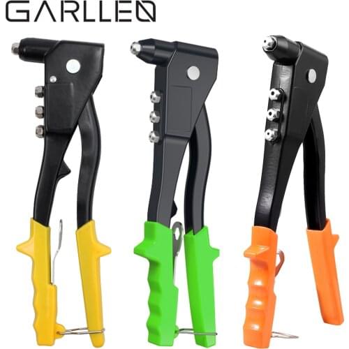 GARLLEN Heavy Duty Riveter Gun Rivet Gun Set with 200pcs Rivets Nut Pop Hand Labor-saving Tools Woodworking Metalworking DIY Kit