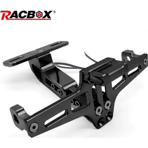 Universual Moto License Plate Holder Aluminum Moto License Plate Bracket Holder Portatarga Support Plaque Immatriculation Moto