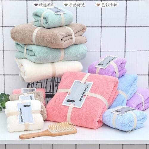 2Pcs Luxury Women Quick Dry Magic Bathing Towel Absorbent Body Hand Hair Dryer Shower Bath Towels Rubbing for Home Spa Beauty