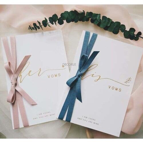 2pcs Wedding Vows Oath Card Favors Bride Groom Party Wedding Declaration of Love Party Supplies