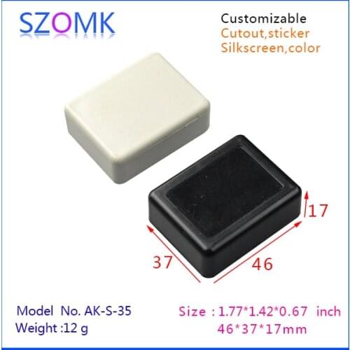 20 pcs, abs electrical mall plastic enclosure for pcb 46*37*17 mm diy plastic electrical junction housing, electronics boxes