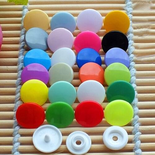 200sets Plastic snap buttons KAM 12.4mm plastic nylon 17colors snap fastener 4-part buttons for baby girl kidswear T5-005