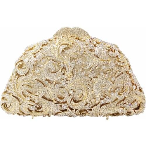 20x12CM Party Clutch Bag Metal Diamond Banquet Bag Rhinestone Dinner Bag Women Evening Bag a6662