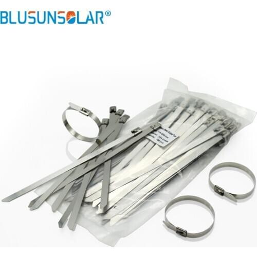 500 Pcs/Lot High Quality Material 304 Stainless Cable Tie (ball Lock) 7.9mmx500mmSolar