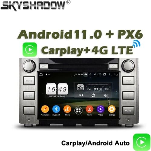 720P Wireless Carplay PX6 Car DVD Player Android 10 4G+64G GPS RDS Radio Wifi Bluetooth 5.0 for Toyota Sequoia Tundra 2014-2016