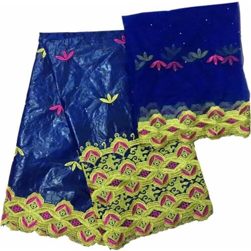 Bazin riche Textiles brode tissus africain tulle fabrics for dress material for handicrafts nigerian gele headtie 5+2 yards/lot