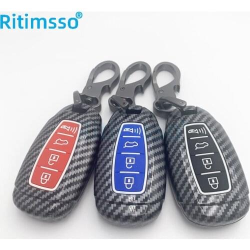 ABS Car Key Case for Hyundai Kona Azera Grandeur IG Santa Fe I30 IX35 Elantra Remote Fob Cover Keychain Bag Auto Accessories
