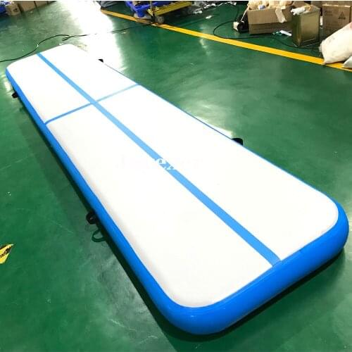 Eco Friendly 16 Feet Air Track Inflatable Gymnastics Training Mats For Body Building With Free Pump