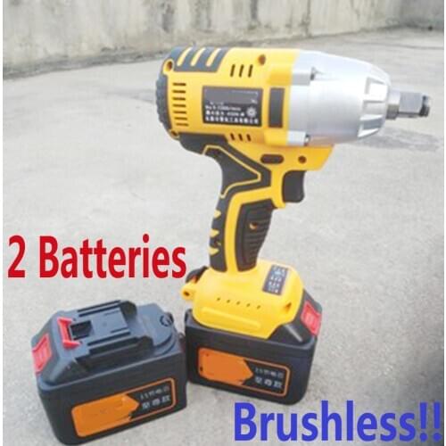 450N.m Rechargeable lithium 2 batteries Electric wrench Impact Wrench Car Tire Wheel hand Wrench Cordless Drill driver tool