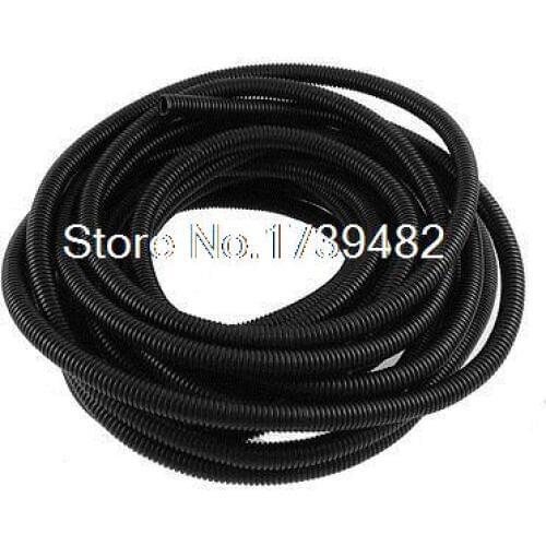 Flexible PVC 13mm Outer Dia Corrugated Tubing Conduit Tube Pipe 5M 16ft Long