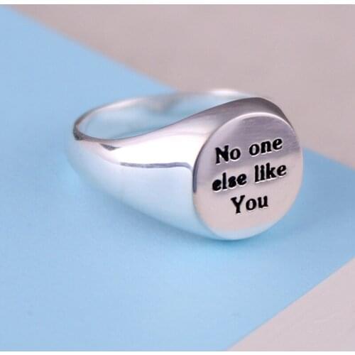 S925 Korean Korean all-match plane 1314 men and women couple ring ring