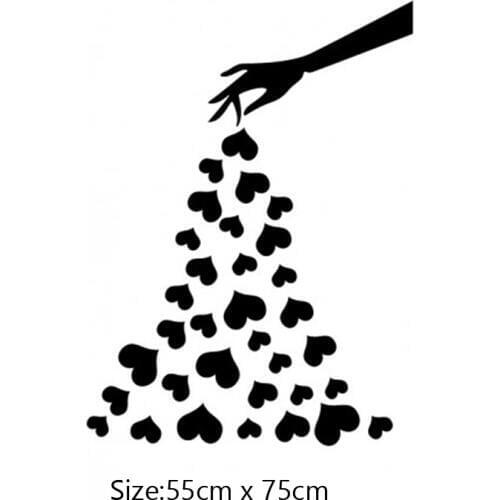 KUCADA love herat wall sticker for living room decal wallpaper home decoration mural pvc removable pvc WP3925