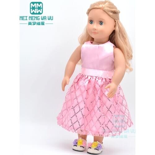 Doll clothes for 45cm American doll Sequin skirt Lace dress Girls gift