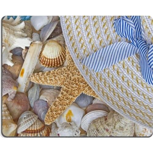 Any shells with starfish detail with a discarded coneflower Mouse Pad Customized Game Mouse mat Rectangle mouse mat