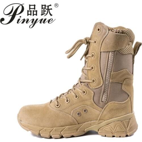 Military Boots Men Tactical Boots Military Training Wearable Desert Combat Boots Waterproof Work Safety Men Shoes Big Size 38--4
