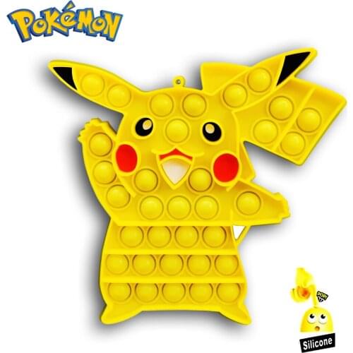 New Pikachu Fidget Toys Pokemon Go Anime Figures Anti Stress Push Bubble Autism Reliever Kids Kawaii Simple Dimple Figets Girls