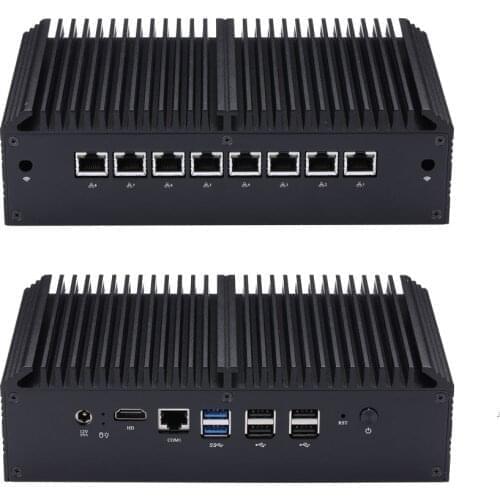Qotom x86 Mini Computer Router with 8 Gigabit Lan, Core I3 I5 I7 Gateway Home Router,Q300GE Fanless
