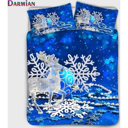 DARMIAN Christmas Series Printed Quilt Cover Pillowcase Family Single Duble Queen King Size Duvet Covers Bedding Three Piece Set