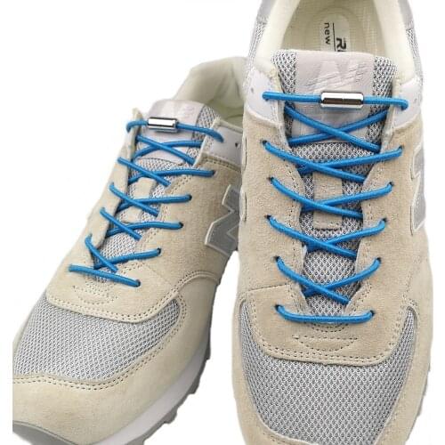 Fashion 1 pair No Tie Shoelaces Round Locking Elastic laces Kids Adult Sneakers Shoelace lazy rubber Shoe lace