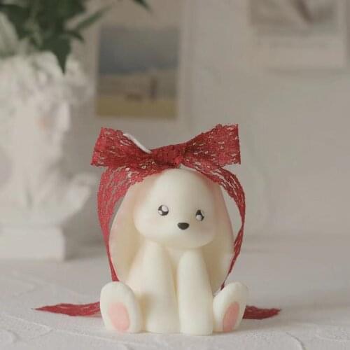 Cartoon Sitting Rabbit Silicone Mold for Scented Candle Home Decoration Handmade Diy Silicone Mold