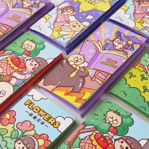 Cartoon Girl Sticky Notes Cute Message Notes Notes Tearable Message Paper Study Notes Plan Paper Stationery