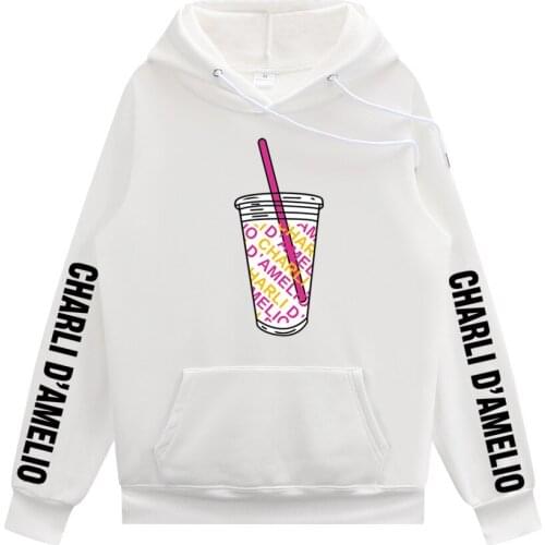 Harajuku Ice Coffee Splatter Hoodies Sweatshirts Men and Women oversized hoodie Charli DAmelio Pullover Unisex Costume Tracksuit