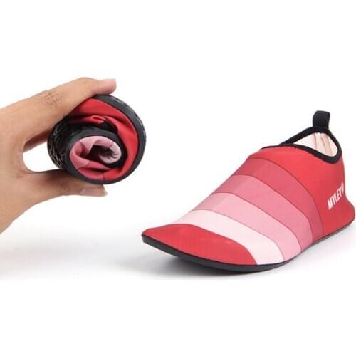 Water Shoes Women Men Printed Flexible Slip On Foot Wear Wading Water-skiing Beach Sportswear For Lovers