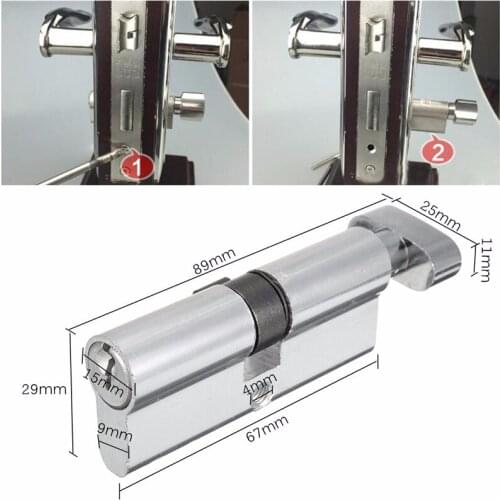 Theftproof 70g Bedroom Entrance Interior Door Lock Security Copper Lock Cylinder Lengthened Core With 3 Keys