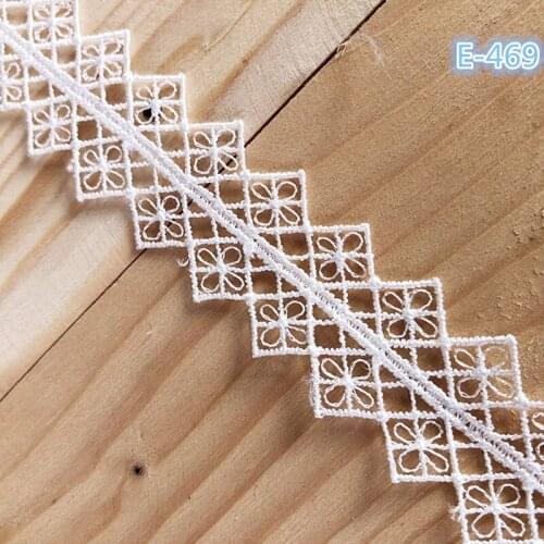 15Yards Black White Embroidered Polyester Lace Trims Applique 2.5cm wide Hollow-out Lace For Sewing Craft Costume Decoration